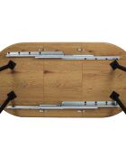 Table Extensible 4 à 6 Personnes marron/noir - 160x80x75 cm