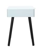 Table de Chevet 1 Tiroir en Bois gris/noir - 35x40x48 cm