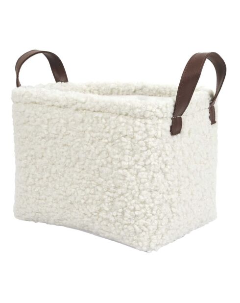 3 Paniers Rangement Bouclette blancs