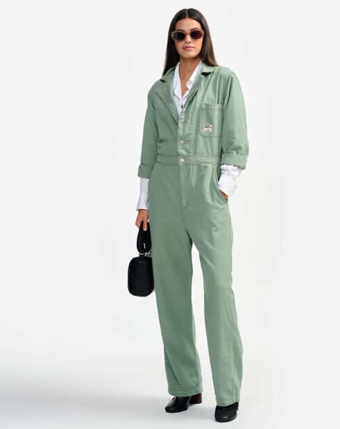 Combinaison en Coton & Lin Polo eucalyptus