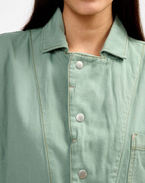 Combinaison en Coton & Lin Polo eucalyptus