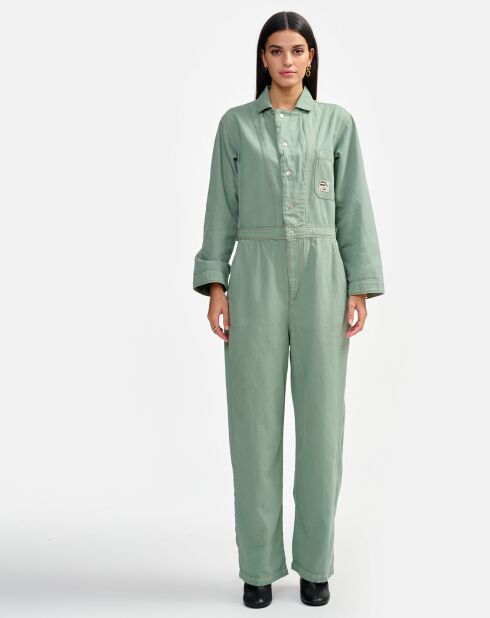 Combinaison en Coton & Lin Polo eucalyptus