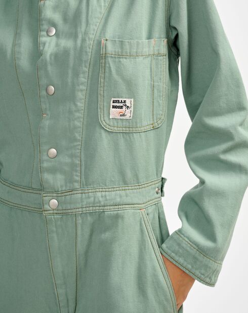 Combinaison en Coton & Lin Polo eucalyptus