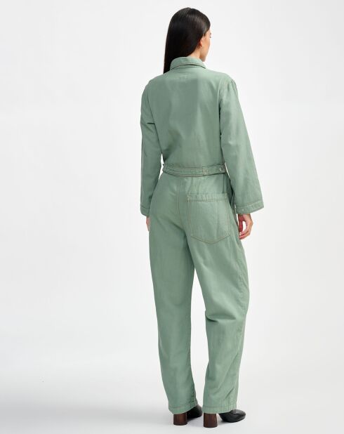 Combinaison en Coton & Lin Polo eucalyptus