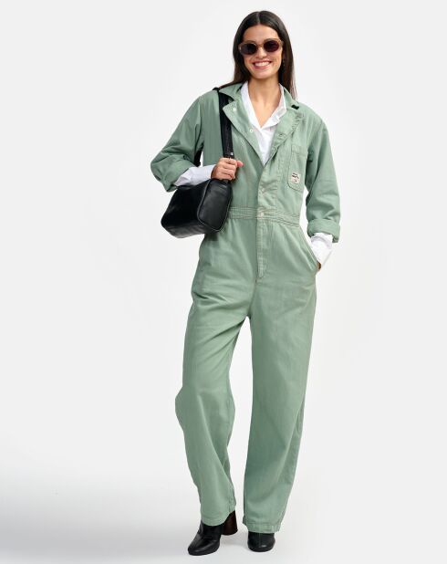 Combinaison en Coton & Lin Polo eucalyptus