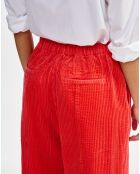 Pantalon en Velours Dark corail