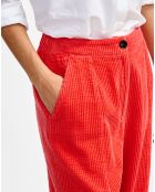 Pantalon en Velours Dark corail
