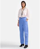 Pantalon en Coton & Lin Pasop winterblue