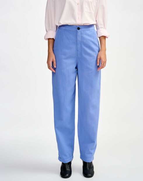 Pantalon en Coton & Lin Pasop winterblue