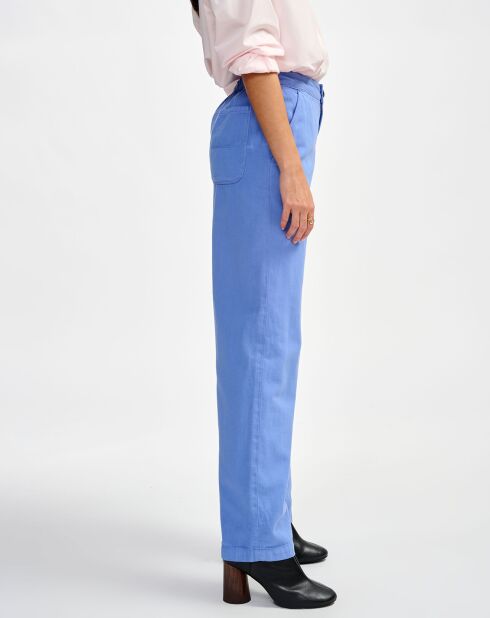 Pasop Hose aus Baumwolle und Leinen winterblau