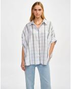 Chemise en Coton & Lin Gaudi check b