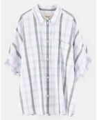 Chemise en Coton & Lin Gaudi check b
