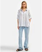 Chemise en Coton & Lin Gaudi check b