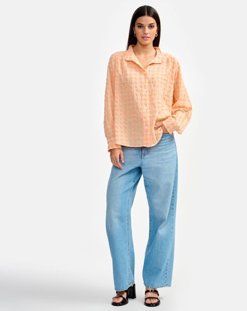 Blouse Peachy check a