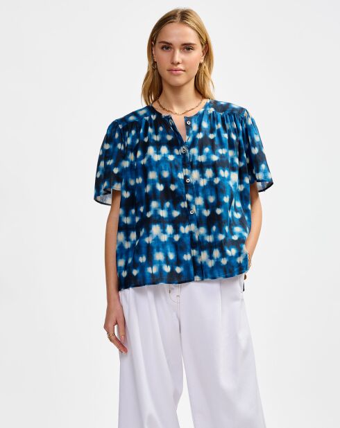 Blouse Plum combo a