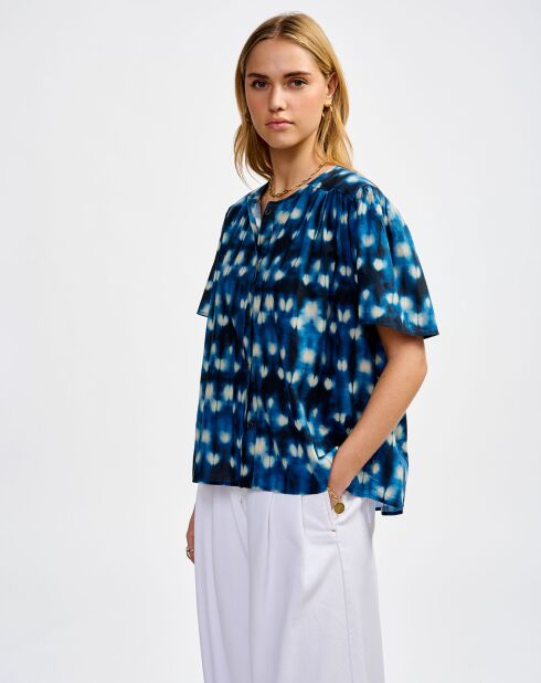 Blouse Plum combo a