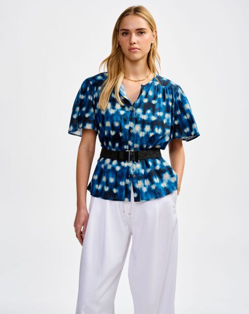 Blouse Plum combo a