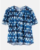 Blouse Plum combo a