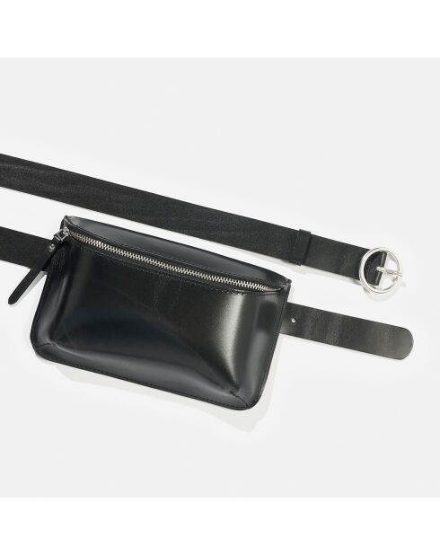 Sac ceinture en Cuir Source noire