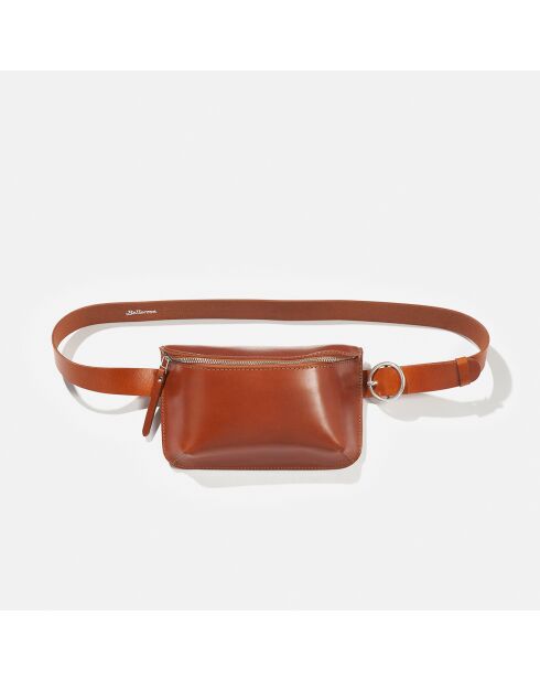 Sac ceinture en Cuir Source cognac
