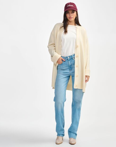 Cardigan en Laine & Coton Gadand natural
