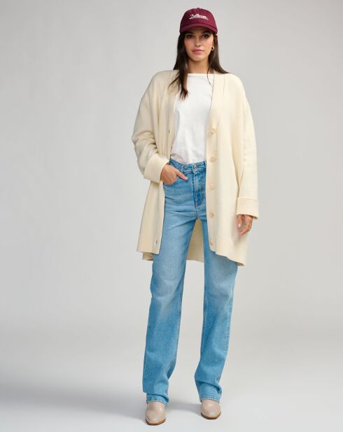 Cardigan en Laine & Coton Gadand natural