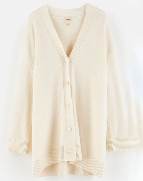 Cardigan en Laine & Coton Gadand natural