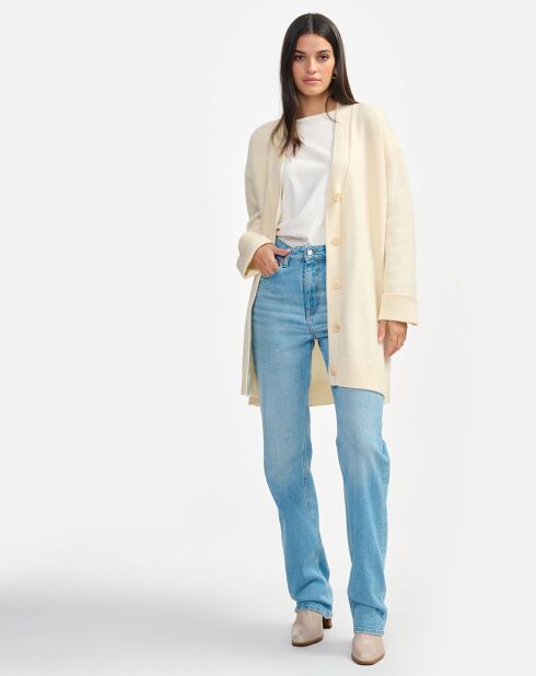 Cardigan en Laine & Coton Gadand natural
