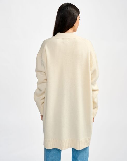 Cardigan en Laine & Coton Gadand natural