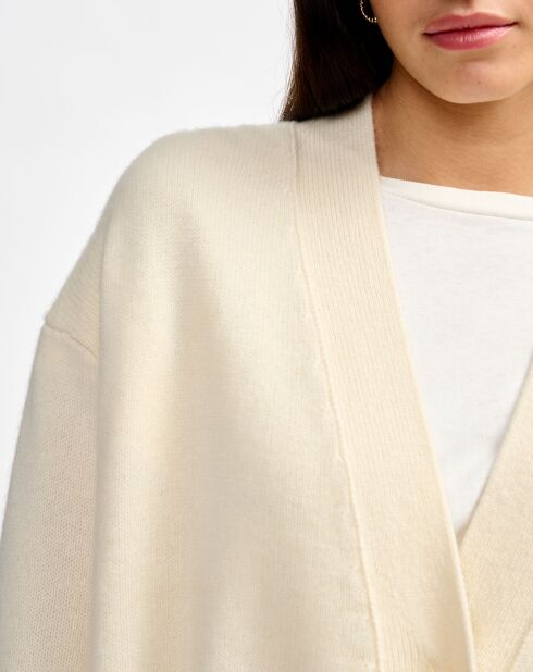 Cardigan en Laine & Coton Gadand natural