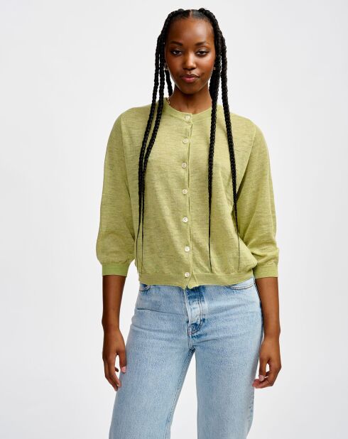 Cardigan en Lin mélangé Neeta limelight