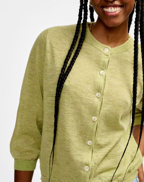 Cardigan en Lin mélangé Neeta limelight