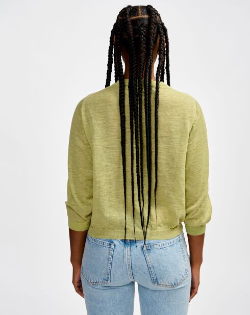 Cardigan en Lin mélangé Neeta limelight