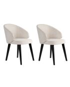 Défectueux - 2 Chaises Bentley blanc/noir - 48x86x58 cm