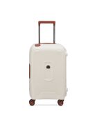 Valise Cabine 4 roues doubles Moncey recyclée 55 cm blanche