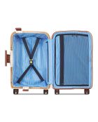 Valise Cabine 4 roues doubles Moncey recyclée 55 cm blanche