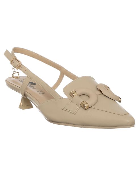 Slingbacks Lorenza beiges