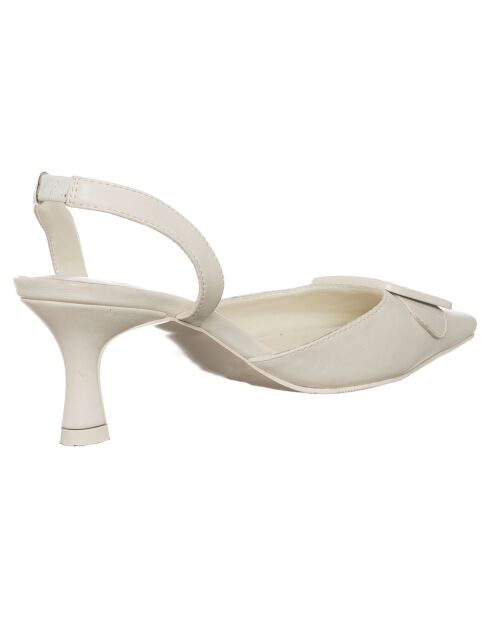Slingbacks Lucia crème - Talon 6 cm
