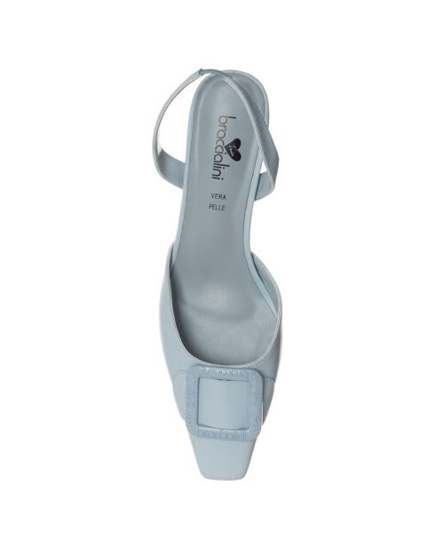 Slingbacks Lucia bleu ciel - Talon 6 cm