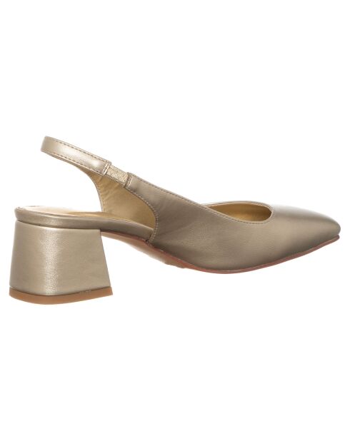 Slingbacks Maria dorées - Talon 5 cm
