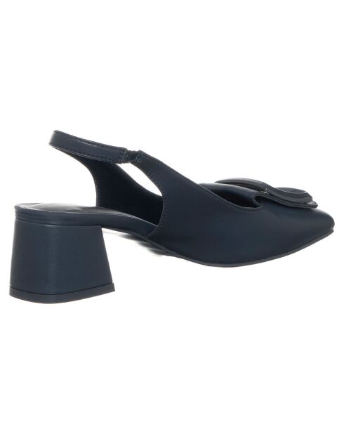 Slingbacks Martina bleues - Talon 5 cm
