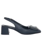 Slingbacks Martina bleues - Talon 5 cm