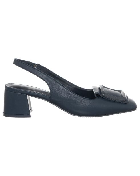Slingbacks Martina bleues - Talon 5 cm
