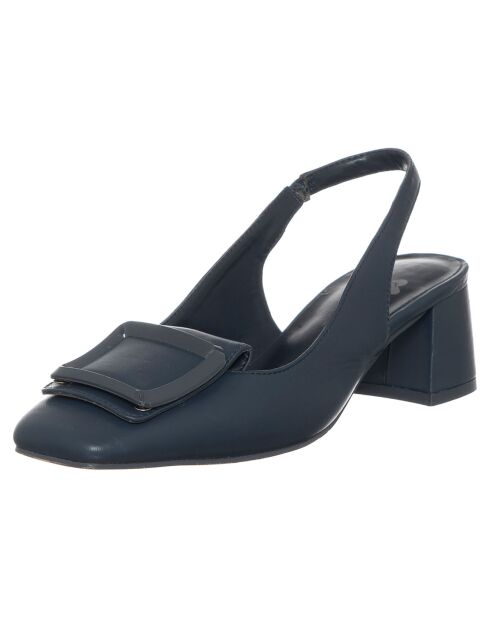 Slingbacks Martina bleues - Talon 5 cm