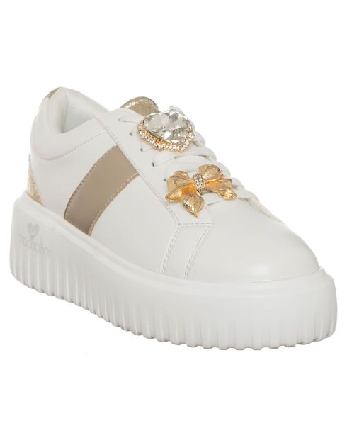 Baskets Elisa blanc/doré