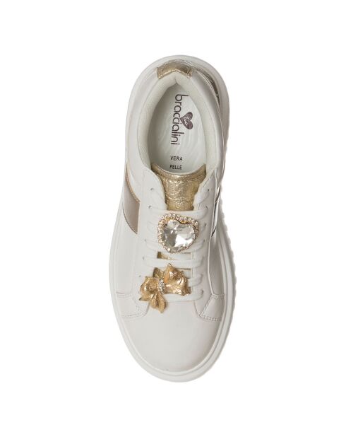 Baskets Elisa blanc/doré