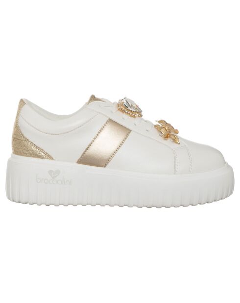Baskets Elisa blanc/doré