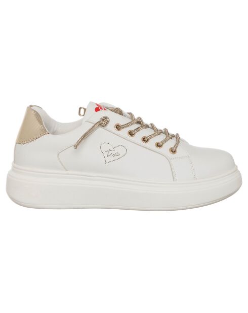 Baskets Francesca blanc/doré