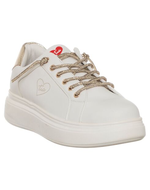 Baskets Francesca blanc/doré