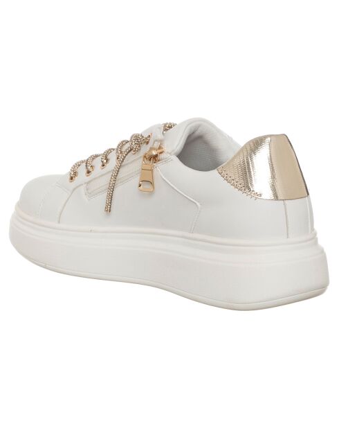 Baskets Francesca blanc/doré
